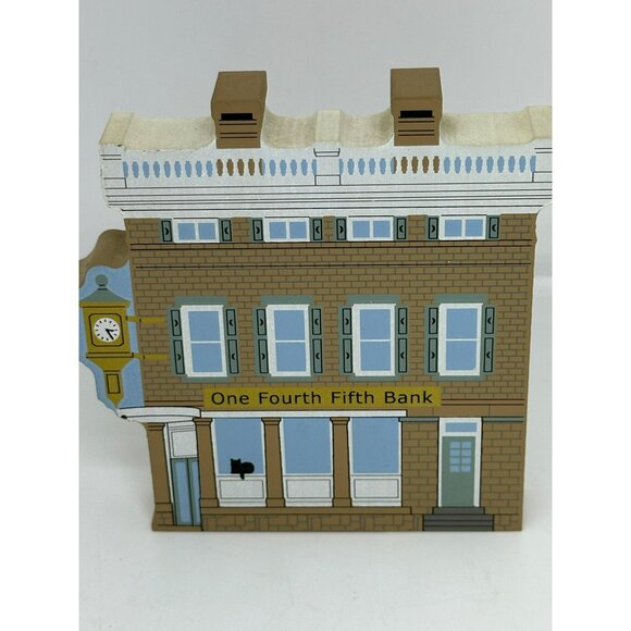 VTG Cat’s Meow One Fourth Fifth Bank 2002 Wood Village Collectible - Picture 2 of 7
